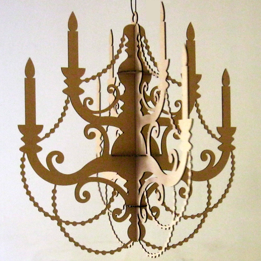 Classic Cardboard Chandelier - Traditional Eco Decor