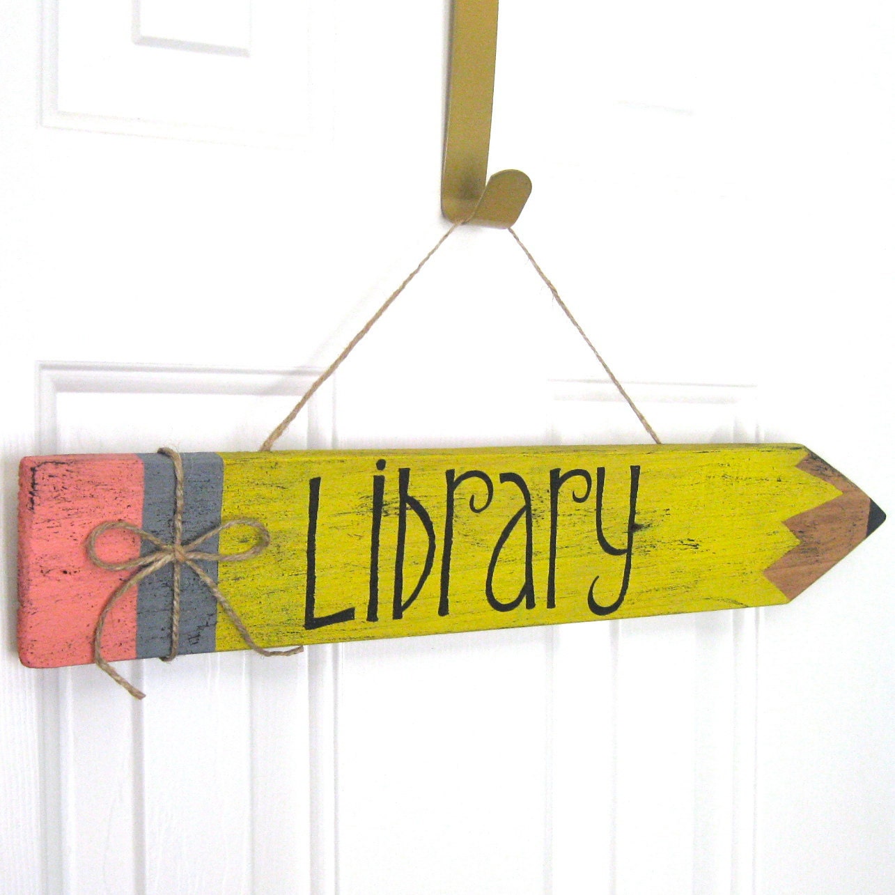 Teacher Name Plate - Teacher Pencil Sign - Customizable Personalized - Classroom Decoration