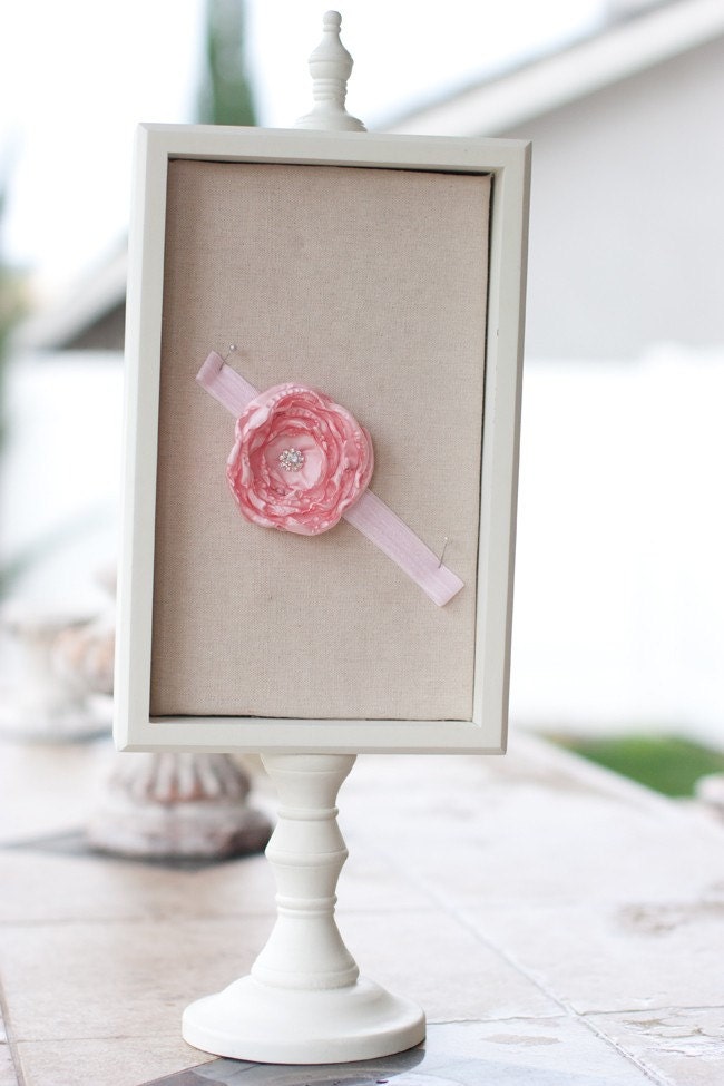 Baby pink flower headband