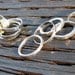 Simple silver ring, 1 hand forged stackable band ONE ring