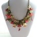 Flower Charm Necklace, Spring Garden, Lucite Flower Jewelry, Spring Berry Blush, Floral Accessories, Soft Yellow