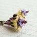 Lucite Flower Earrings Yellow Violet Purple Lavender Golden Dangle Earrings Summer Floral Accessories Gold Nature Inspired Vintage Style