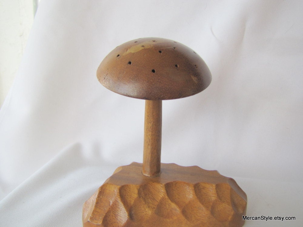 wood mushroom woodland table decor