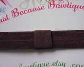 Elastic Headband in Chocolate Brown - Interchangeable Foldover Elastic - For Girls