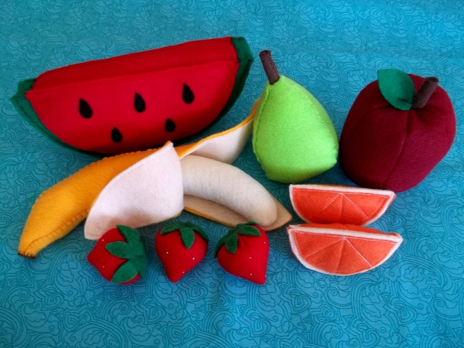 felt fruit platter set