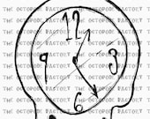 Dali Clock digital stamp image