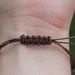 Hey Bracelet : Silver Handwritten Cursive Wire 'HEY' Bracelet with Chocolate Brown Cotton Cord, Adjustable, Crimp Beads, Greeting