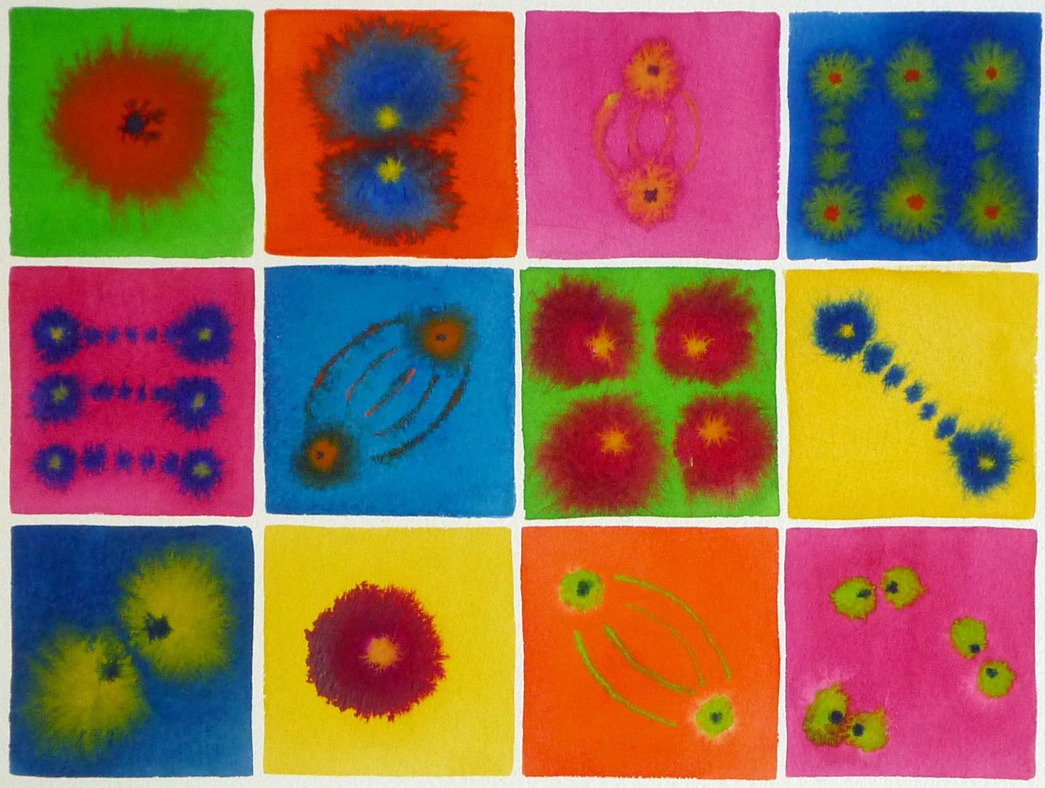 Cell Division 20 - Original Watercolor Painting