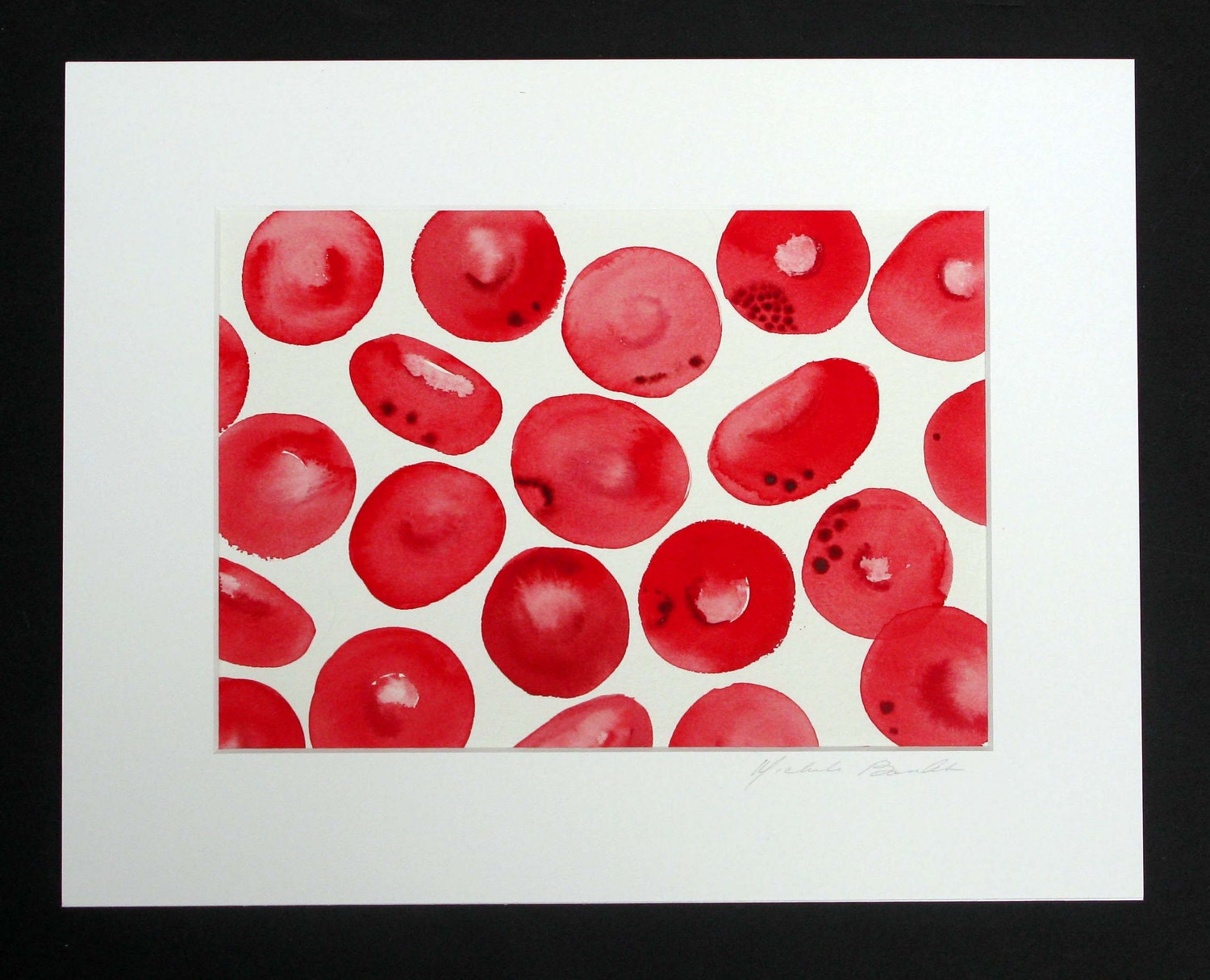 Bad Blood 6 - original watercolor painting - Malaria