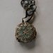Ceramic and Dolphin, Aged Brass Pendant Necklace: Dolphin Tales