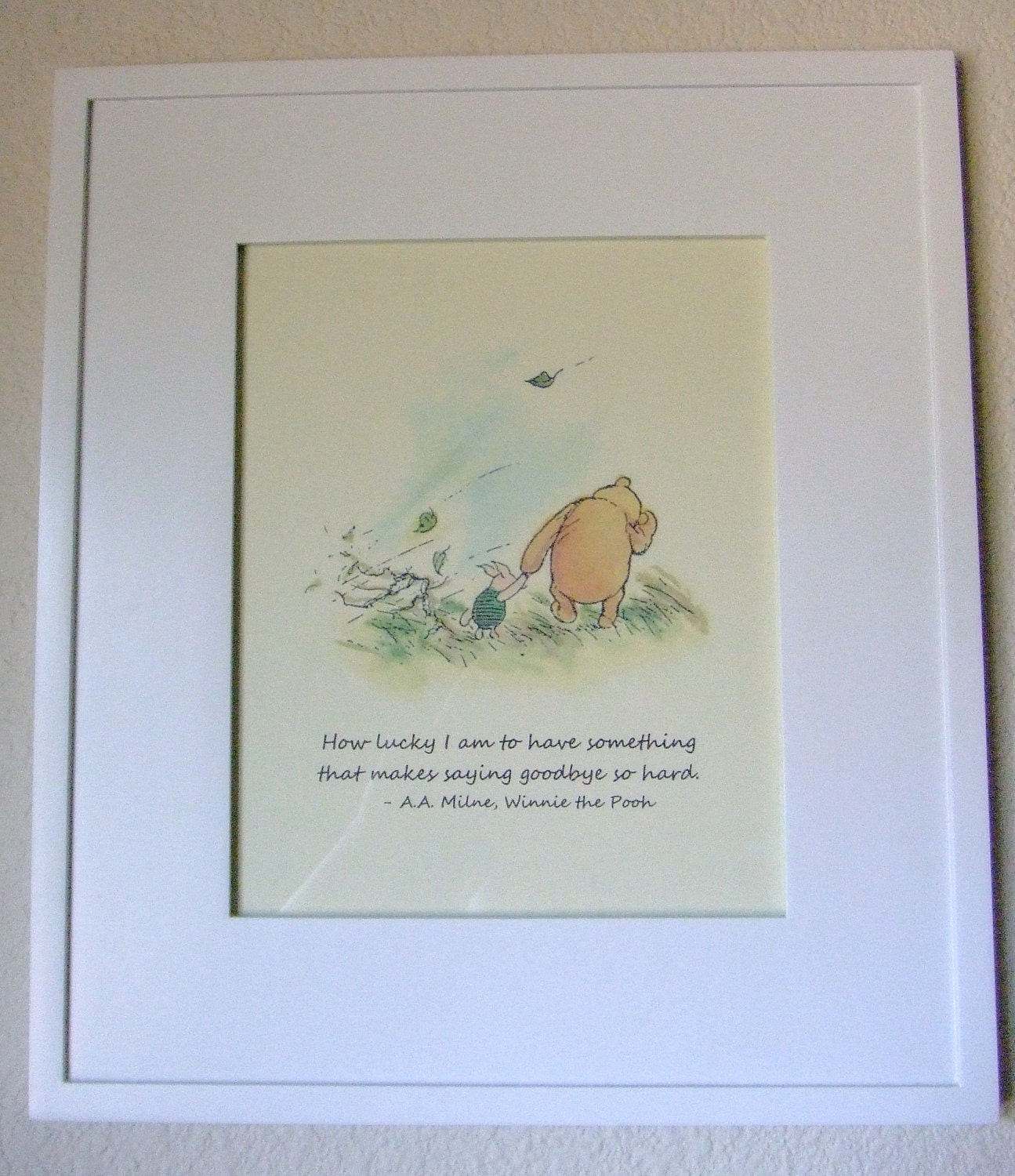 How Lucky I Am - Winnie the Pooh Quote - Classic Pooh and Piglet Nursery Print