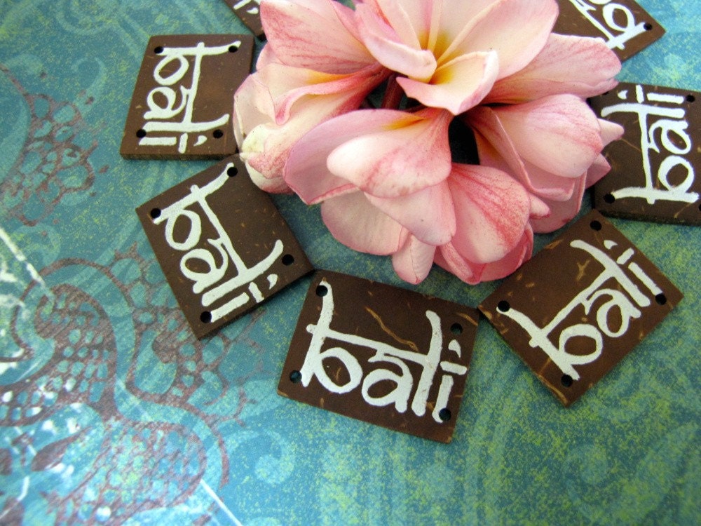 Bali Scrapbook Word Tiles 6pcs