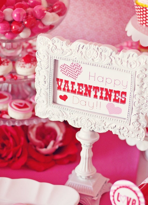 Valentines Party Printables Set by Amanda's Parties TO GO - 60 Percent OFF Il_570xn