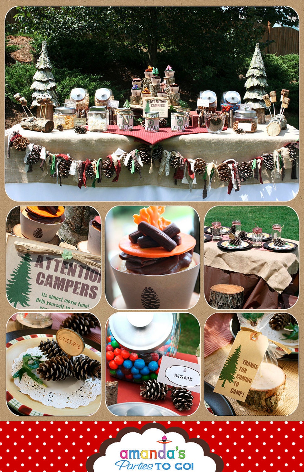 Camping Party Printables Set for your Happy Campers by Amanda's Parties TO GO