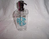 Personalized Acrylic Soap / Lotion Dispenser Monogrammed Gift Wrapped