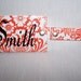 Personalized Oilcloth Luggage Tag Orange Toile SALE LAST ONE