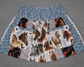 Pretty Horses in Blue size 3 skirt