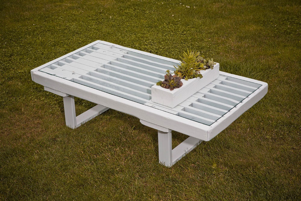 Cart Coffee Table and matching planter