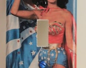 Wonder Woman Lynda Carter DC Resin Switchplate Light Cover