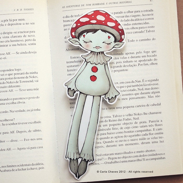 Mushroom bookmark