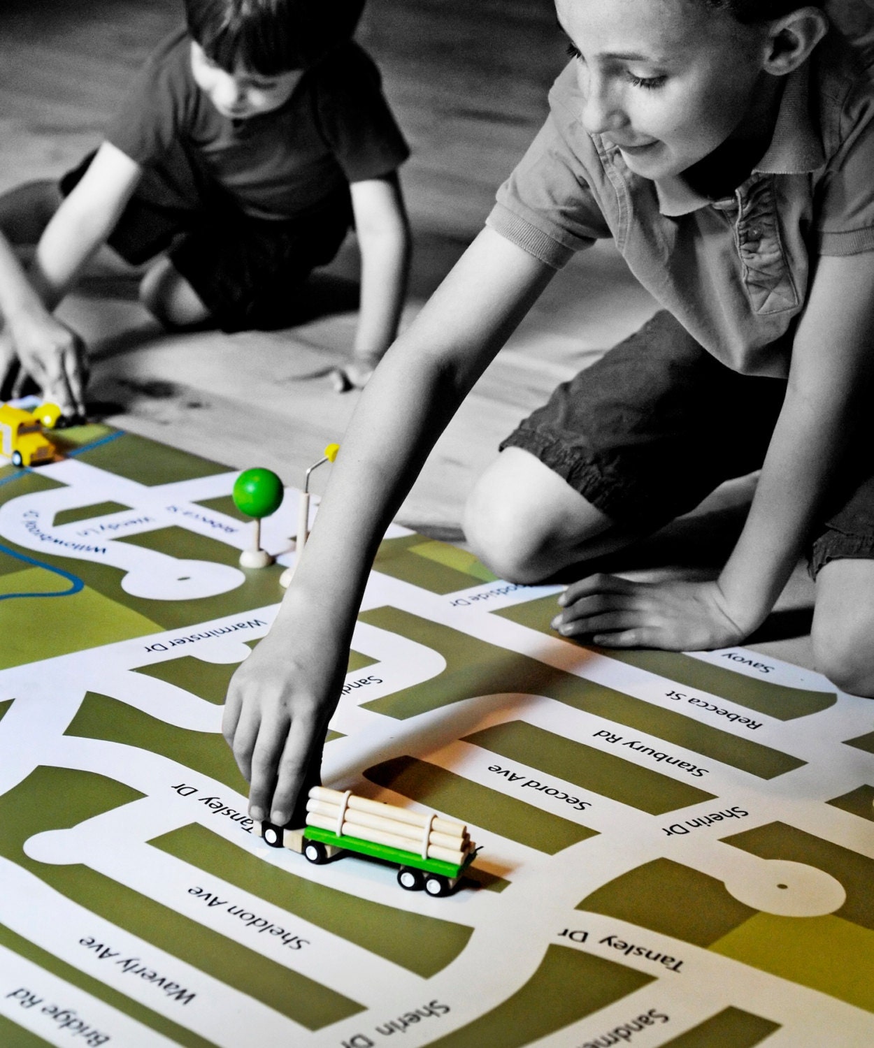 I am Here - Your neighborhood custom map play mat - MEDIUM