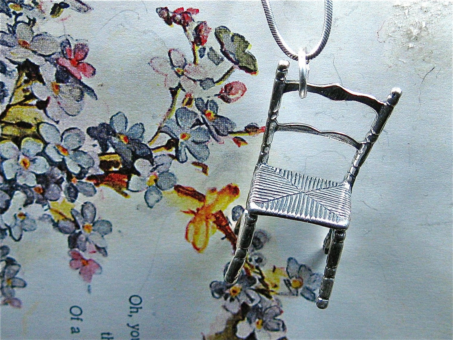 Sterling Silver Shaker Chair Charm Pendant
