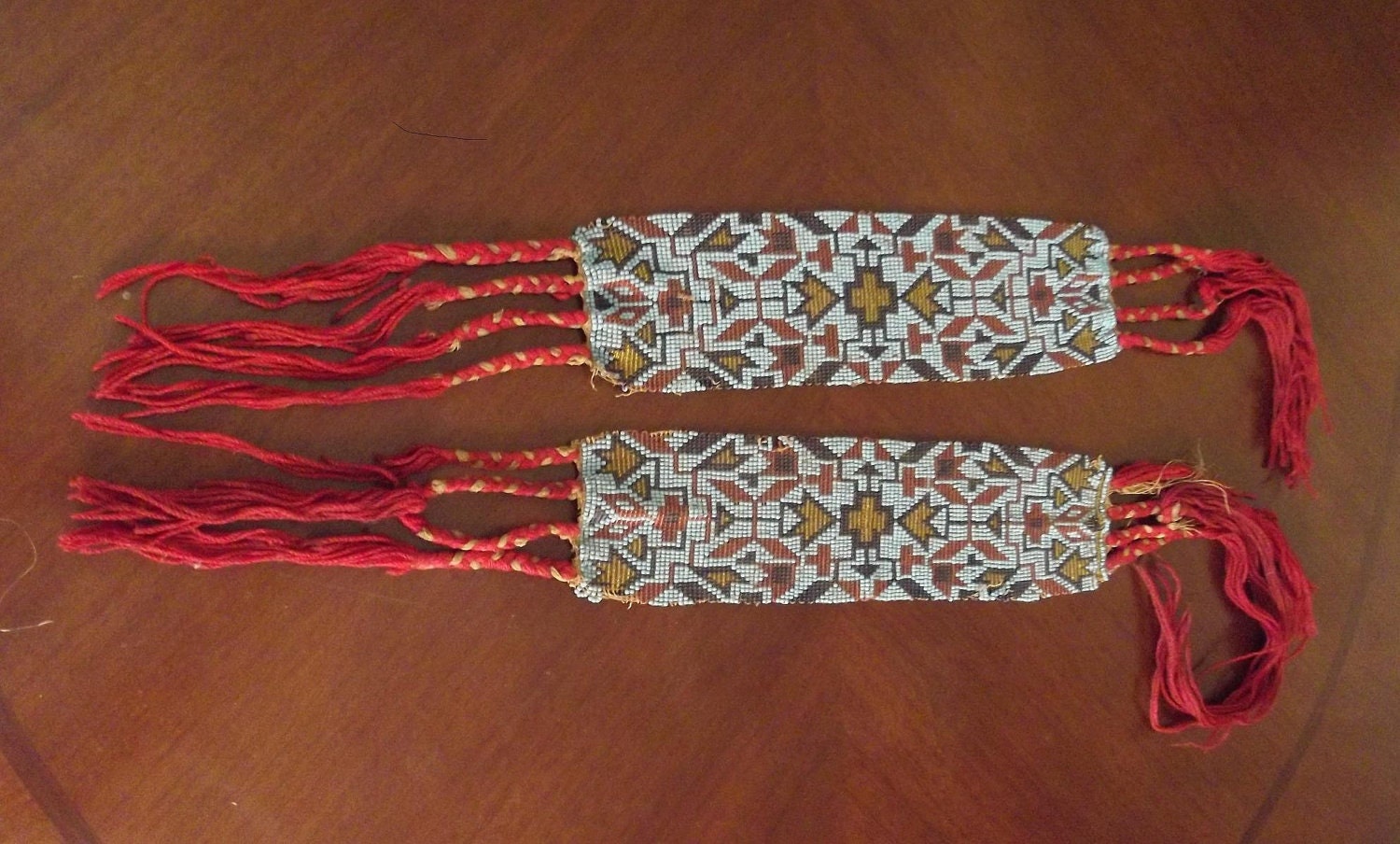 Native American Dance Regalia Beaded Garters 1920's