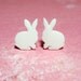 Tiny rabbit earrings, bunny earrings Easter Gift