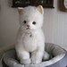 RESERVED Vintage White Toy Cat by Real Soft Toys