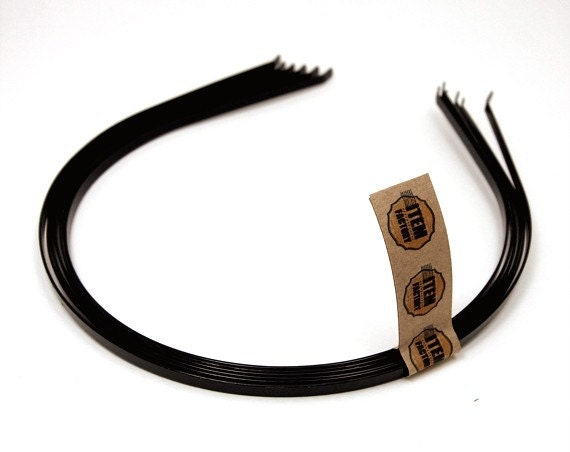 12Pcs 4mm BLACK METAL HEADBANDS for Craft Making, Hair accessory, Decorate with any your idea, Etc.