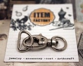 10Sets 1 1/4INCH Small Nickel Swivel CLASPS LOBSTER Claw Hooks with 5/8 inch Nickel D rings.