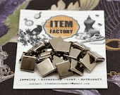 100Pcs 8mm Nickel Flat Plain SQUARE RIVETS Rapid Studs Nailhead.
