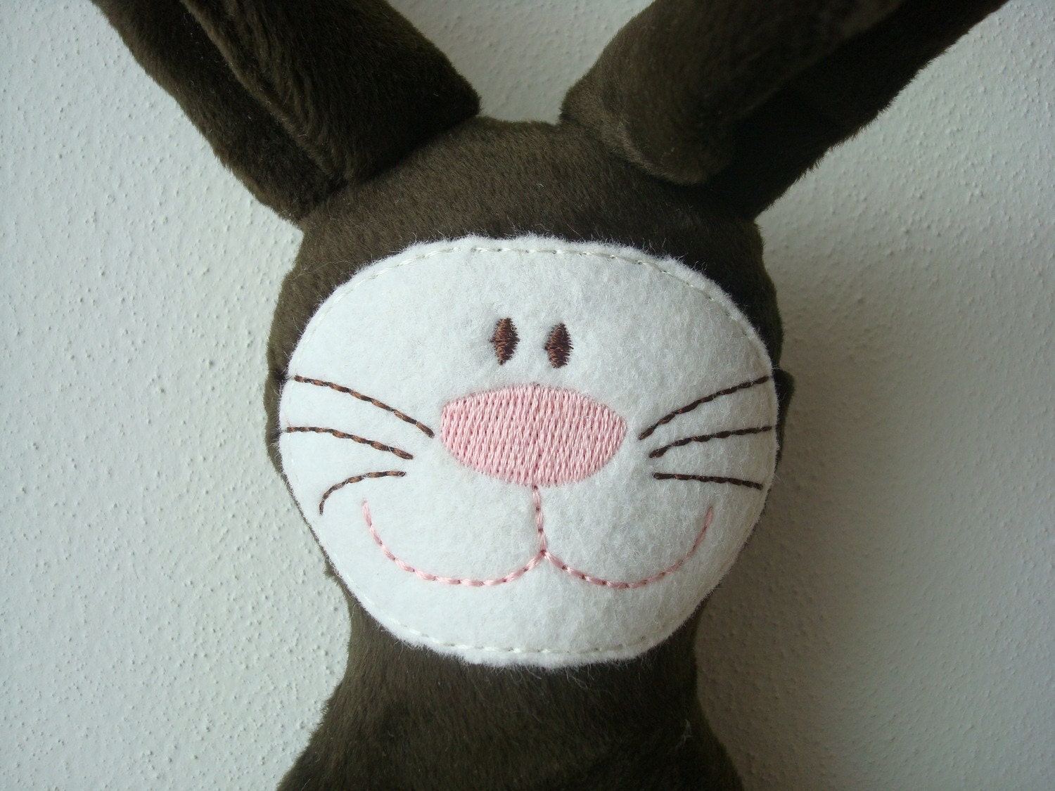 Lizzie Love FAT FREE CHOCOLATE Easter Bunny "Fudge" - Plush Rabbit Softie