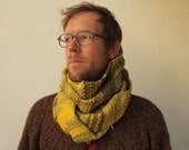 Sunny Day Hand Woven Scarf - Yellow and Green Merino