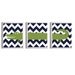 Nursery Girl Boy Art Alligator Chevron Green Navy Zoo Safari Jungle Wetlands Set of 3 each 8x10
