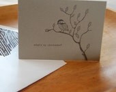 Letterpressed Chickadee Cards