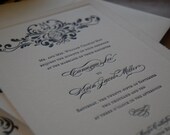 Letterpressed Wedding Invitations - Monogram