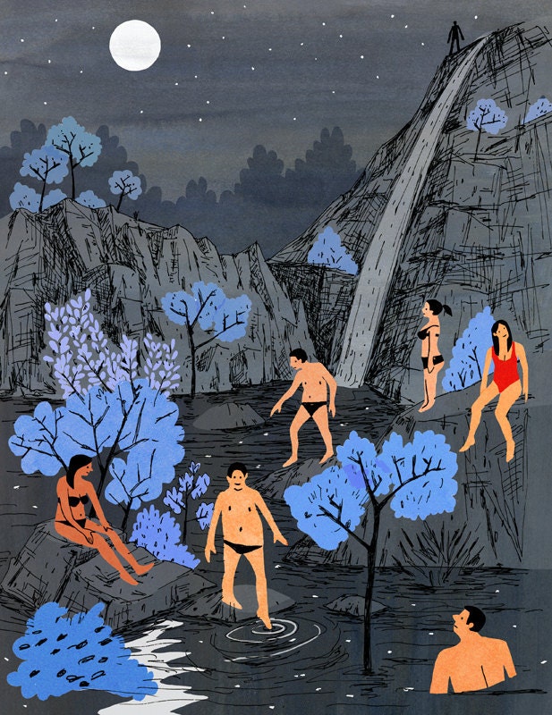 Swimmers- Archival Print