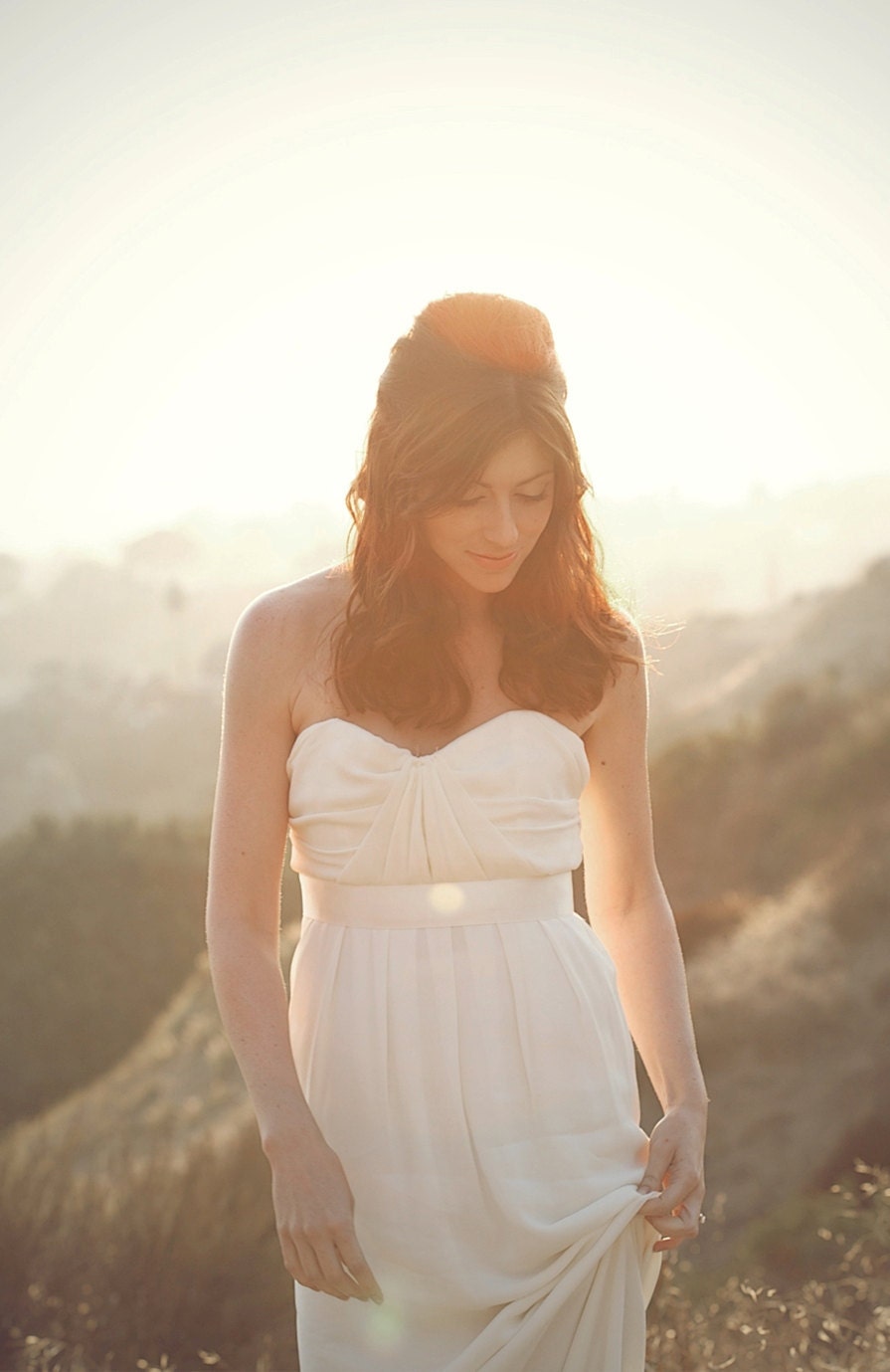As seen in Exquisite weddings-Romantic strapless silk wedding dress