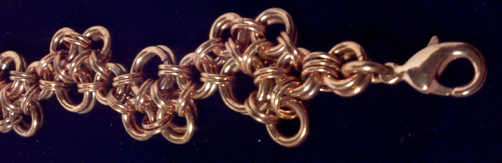 Sale - Copper Stepping Stones Chainmaille Bracelet