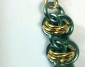 Minty Fresh Gold Chinmaille Earrings