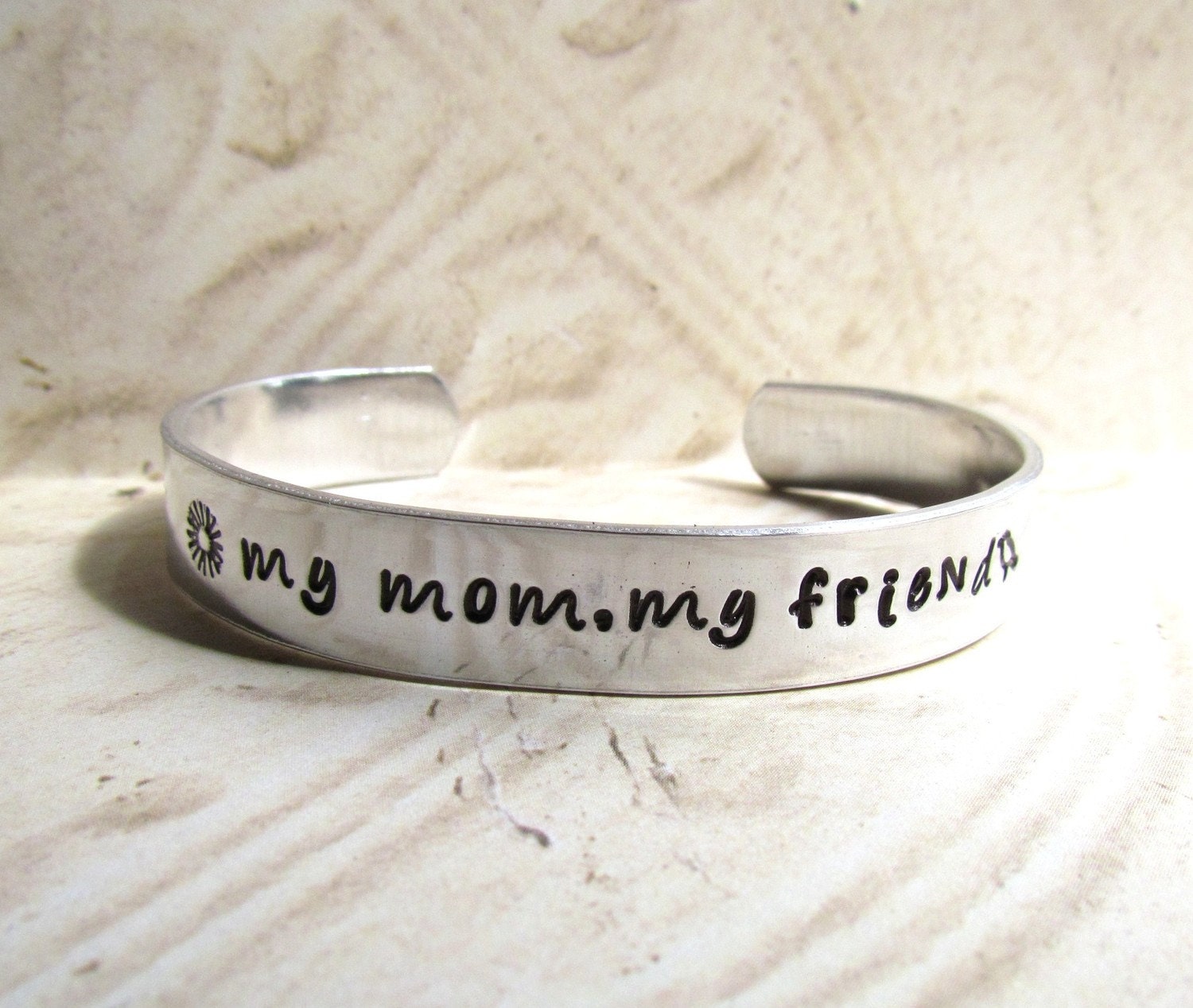 SET of 3 Custom Hand Stamped Jewelry Cuff Bracelets Aluminum Toddler Child Teen Womens PERSONALIZED