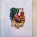 Finished Rooster Counted Cross Stitch
