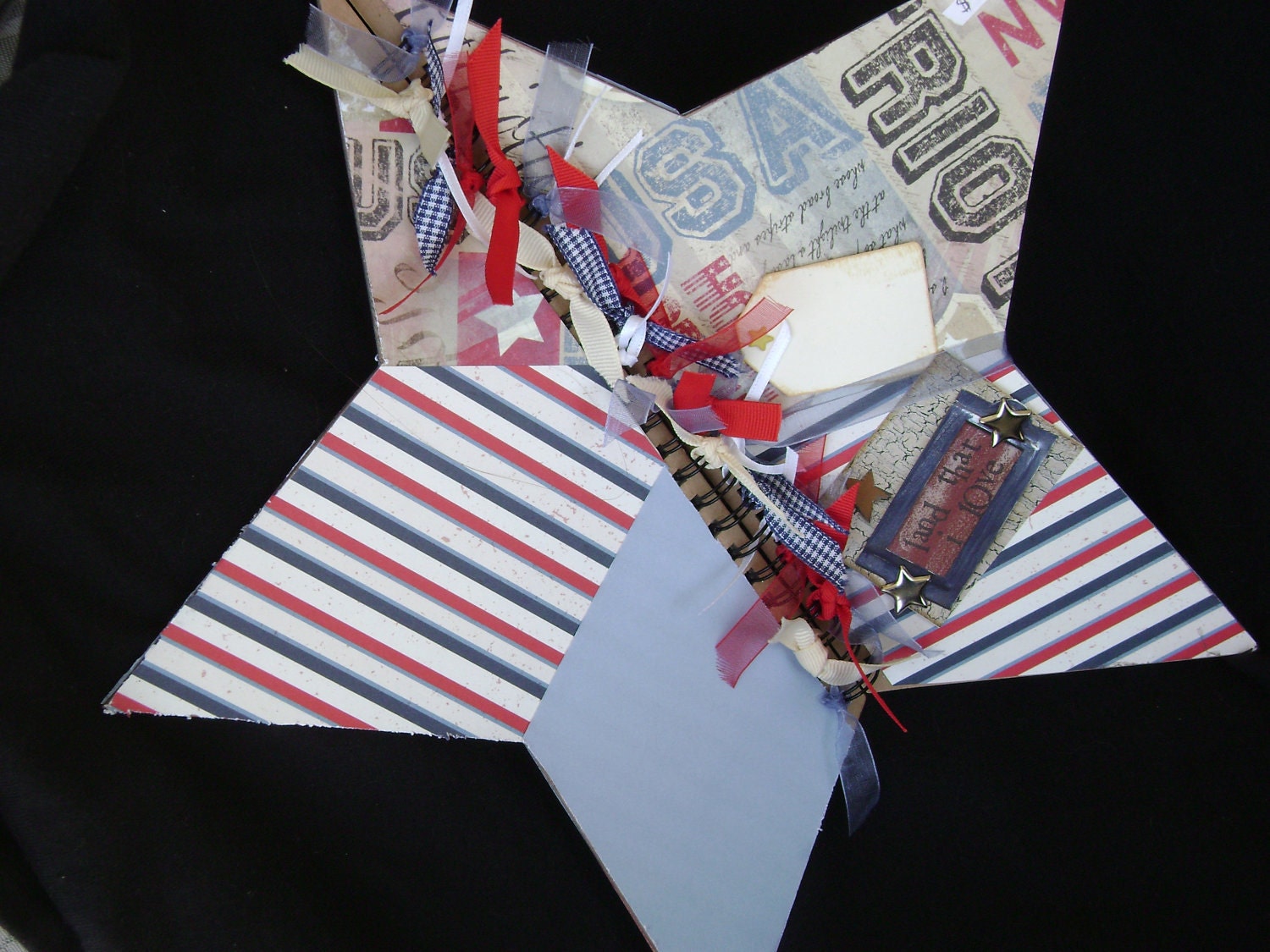 patriotic star shaped scrapbook album