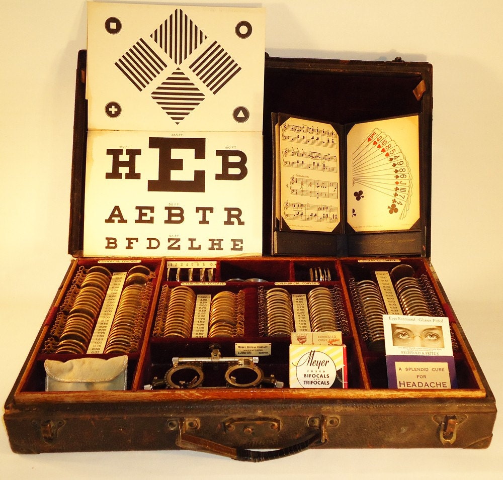 Antique Optometry Exam Set