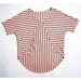 Summer Stripe pastel shirt eco chevron geometric short front- ready to ship
