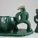 Reserved For Laura - Vintage Anthropomorphic Wacky Cactus Planter Figurines Handmade 2 Pieces