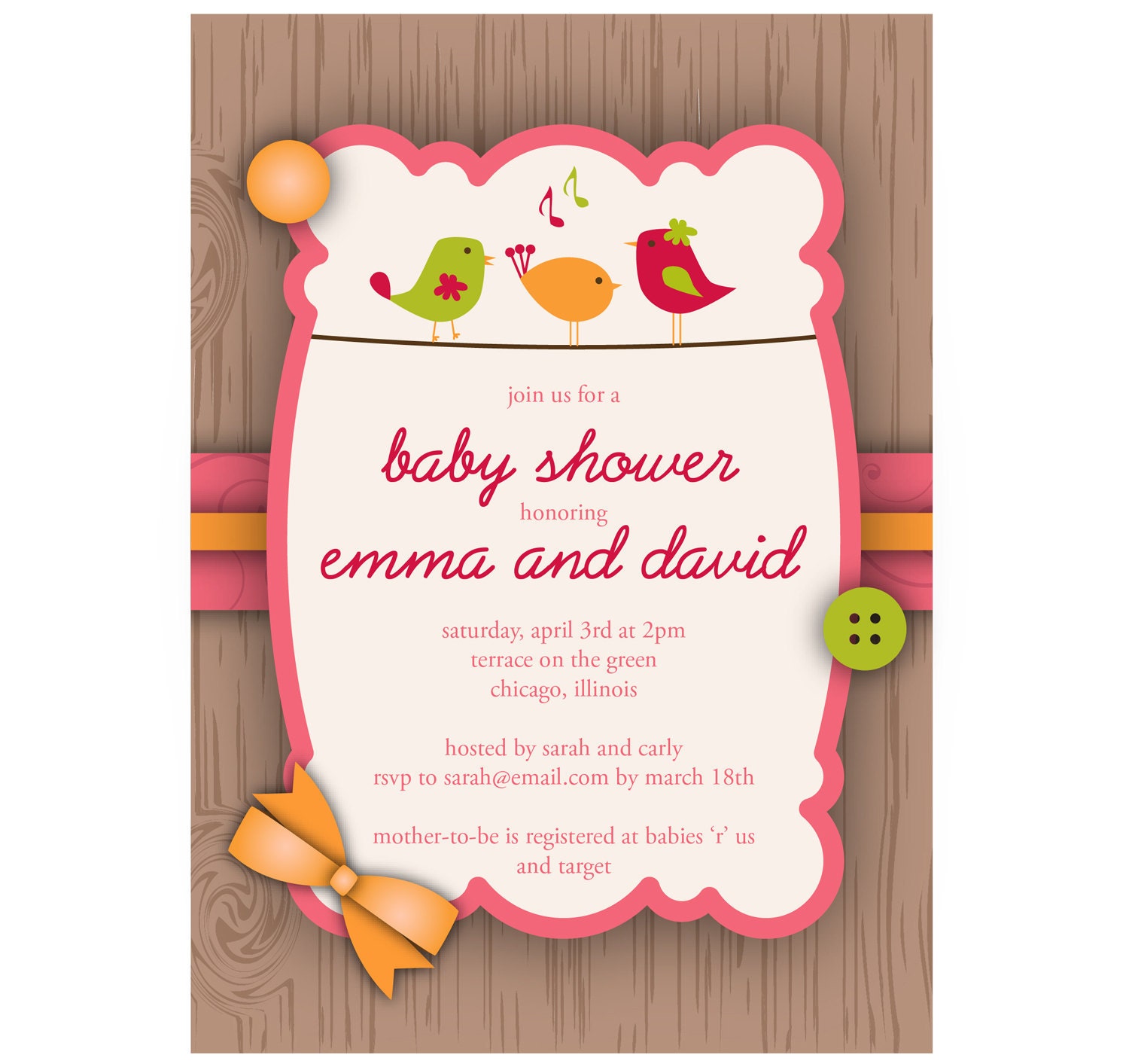 Baby Shower Invitation, Scrapbook Style, Printable Personalized