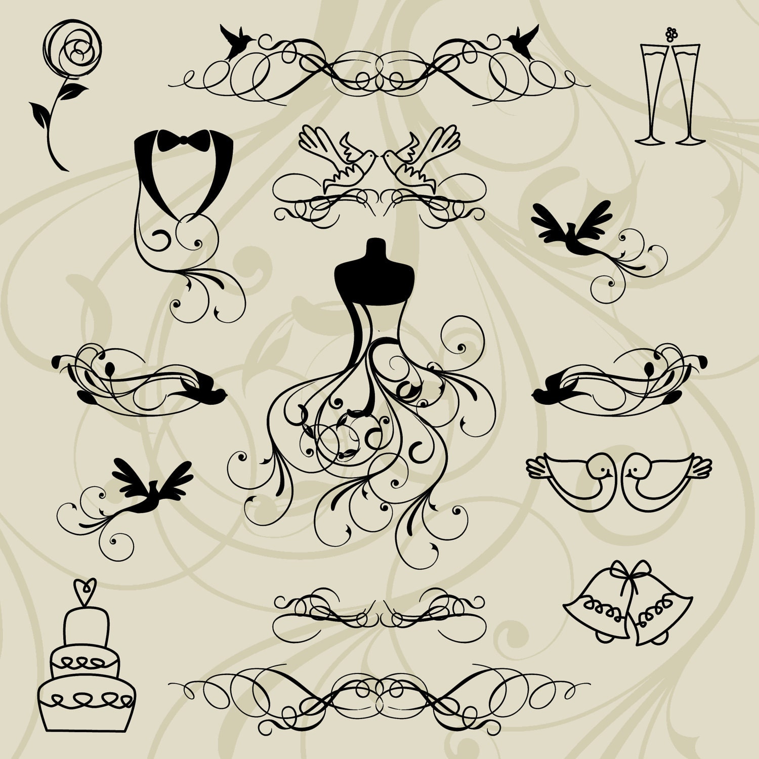 wedding clipart for photoshop - photo #1