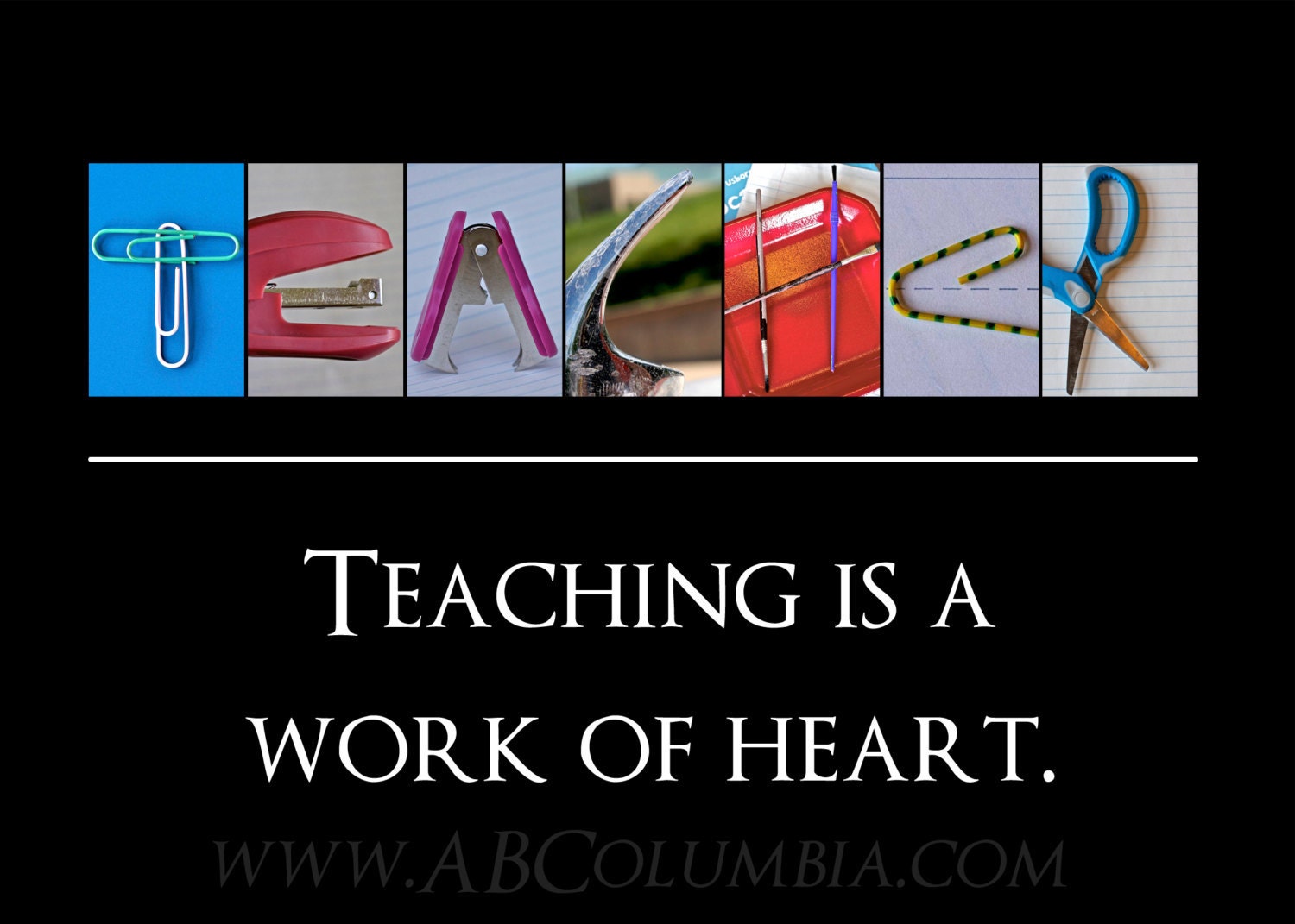 5x7 Teacher ALPHABET PHOTO print